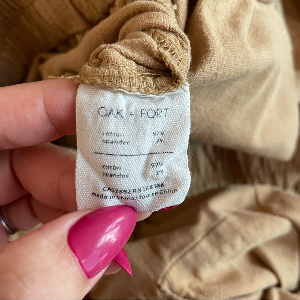 OAK + FORT sz L Cotton Wide Leg Drawstring Pants - Picture 6 of 6